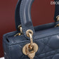 Small Lady Dior My ABCDior Bag Lamb Skin Blue - High Grade
