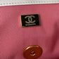 Chanel 19 Handbag White Lamb Skin Gold-Tone Silver-Tone Small