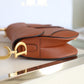 Dior Saddle Bag with Strap Golden Brown Grained Calfskin High Grade