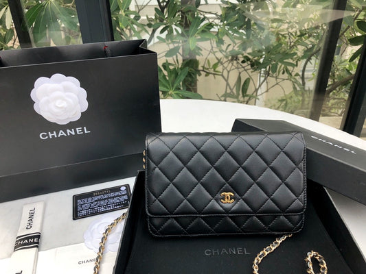 Chanel Wallet on Chain Lamb Skin Mid Grade
