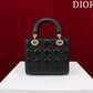 Small Lady Dior My ABCDior Bag Lamb Skin Black - High Grade