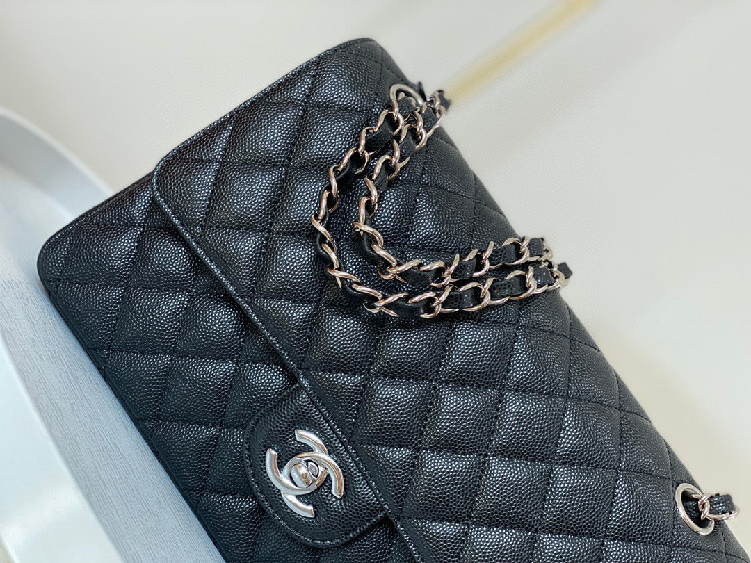 Chanel Classic Handbag Grained Calf Skin 25cm - Mid Grade
