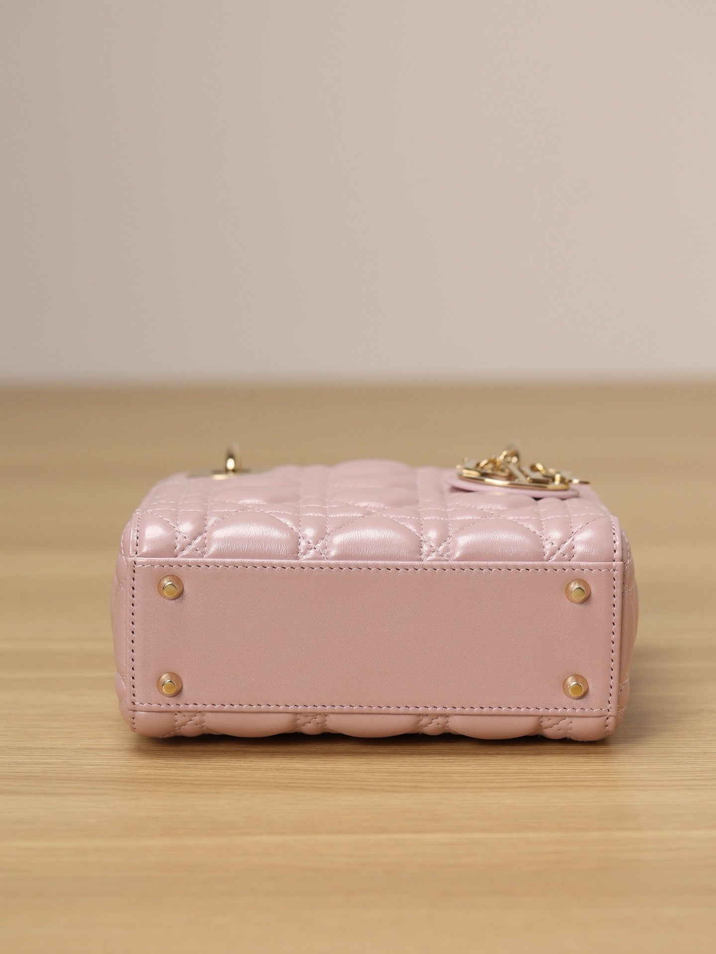 Mini Lady Dior Bag Pink Pearlescent Lamb Skin