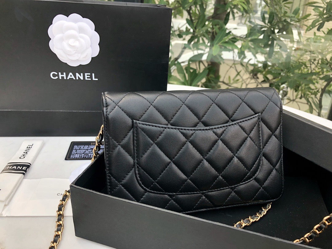 Chanel Wallet on Chain Lamb Skin Mid Grade