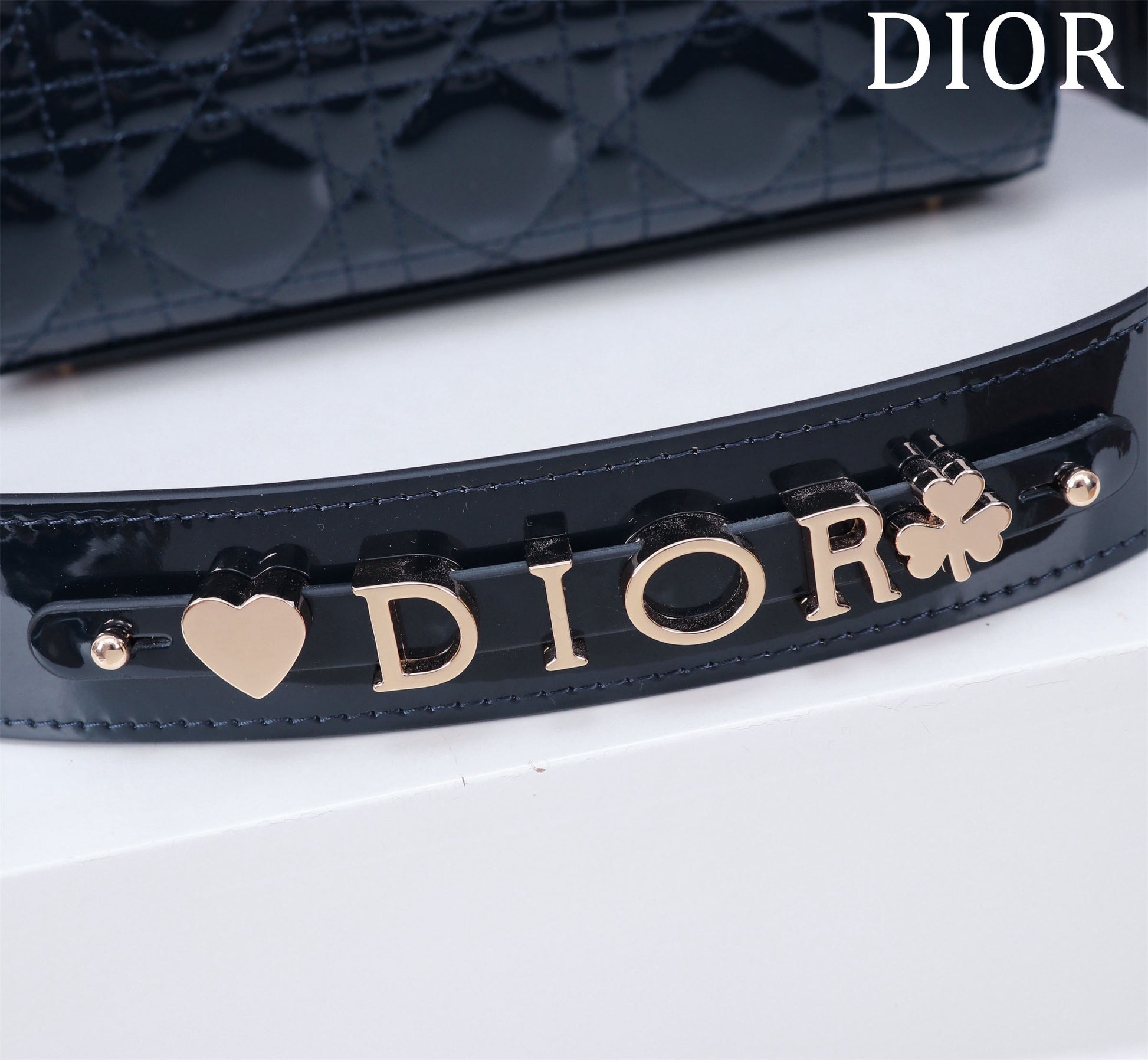 Dior light gold hardware of Lady Dior