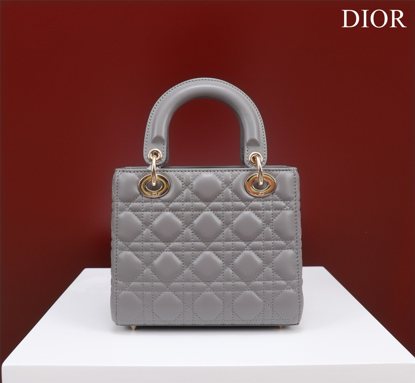Small Lady Dior My ABCDior Bag Lamb Skin Grey - High Grade