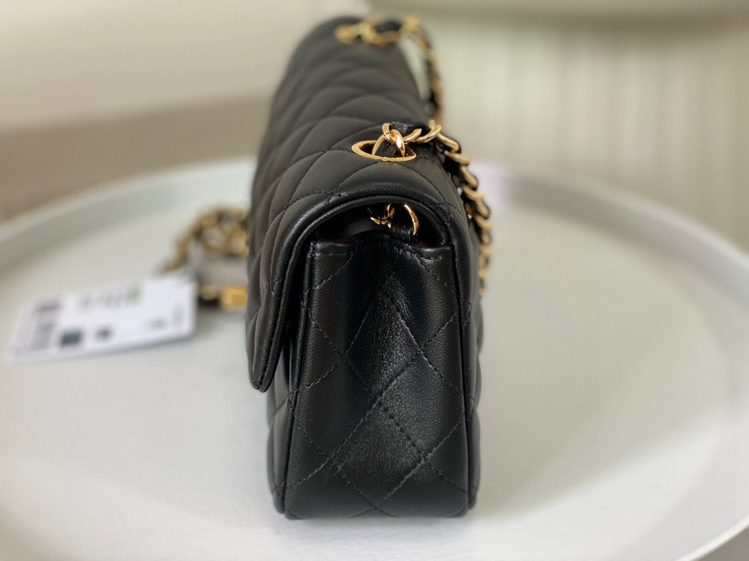 Chanel Classic Flap Bag Lamb Skin 20cm - High Grade