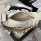 Chanel Mini Loop Change Purse with Chains white Caviar Leather with Gold-Tone