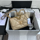 Chanel 19 handbag in beige lamb skin