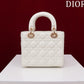 Small Lady Dior My ABCDior Bag Lamb Skin White - High Grade