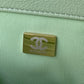 gold chanel microchip inside Light green large chanel 19 handbag in gold hardware