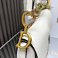 Logo hardware of Dior Saddle Bag with Strap White Grained Calfskin