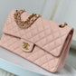 Chanel Classic Flap Bag Grained Calf Skin Baby Pink High Grade