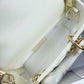 Dior LADY D-JOY MICRO BAG Lamb Skin White Low Grade