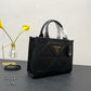 Leather Prada Symbole bag with topstitching - Grade 1