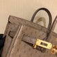 Hermes Birkin Bag Ostrich Leather Brown
