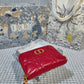 Dior Caro Scarlet Wallet Red High Grade