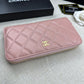 Chanel Pink Long Zipped Wallet High Grade
