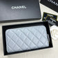 Chanel Grey Long Zipped Wallet High Grade
